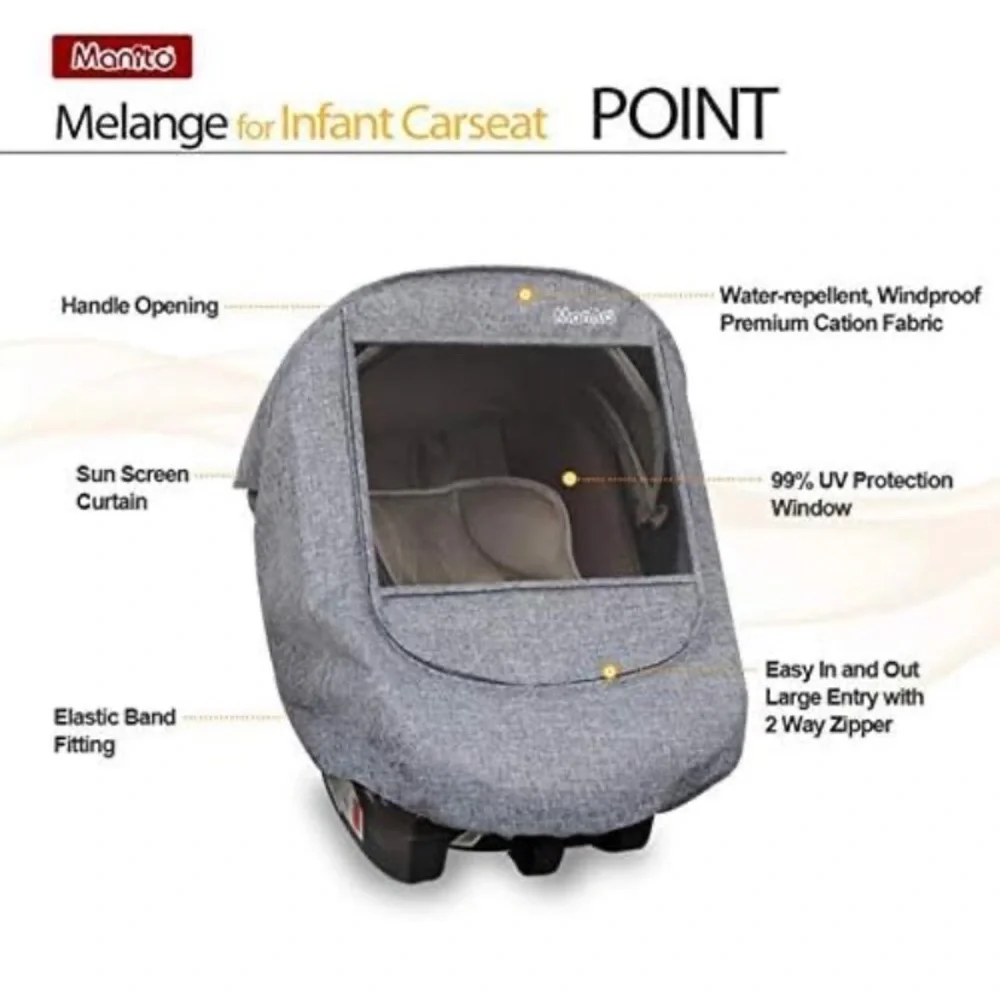 Infant Carrier Weather Shield - grey